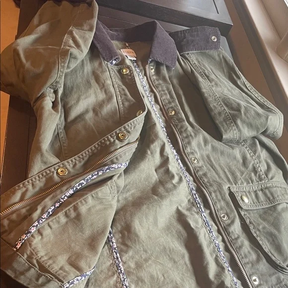 J. Crew womens barn jacket with Liberty floral print under collar - Picture 3 of 6